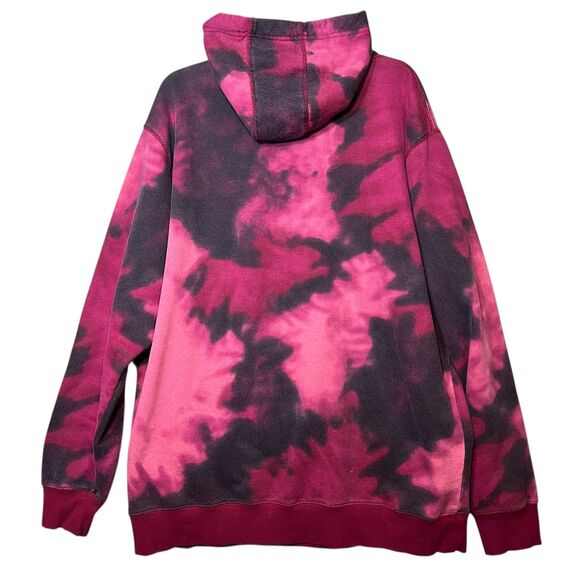 Florida Hoodie Mens 2XL Pink Black Tie Dye Pullover Sweatshirt Creative Apparel - Picture 3 of 12